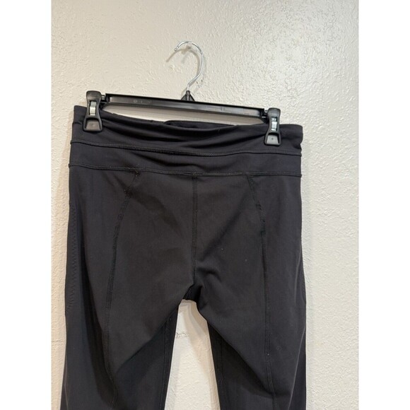 Lululemon Women’s Black Full Length Leggings With Zip Pockets And Mesh  Size 6 - Picture 7 of 10